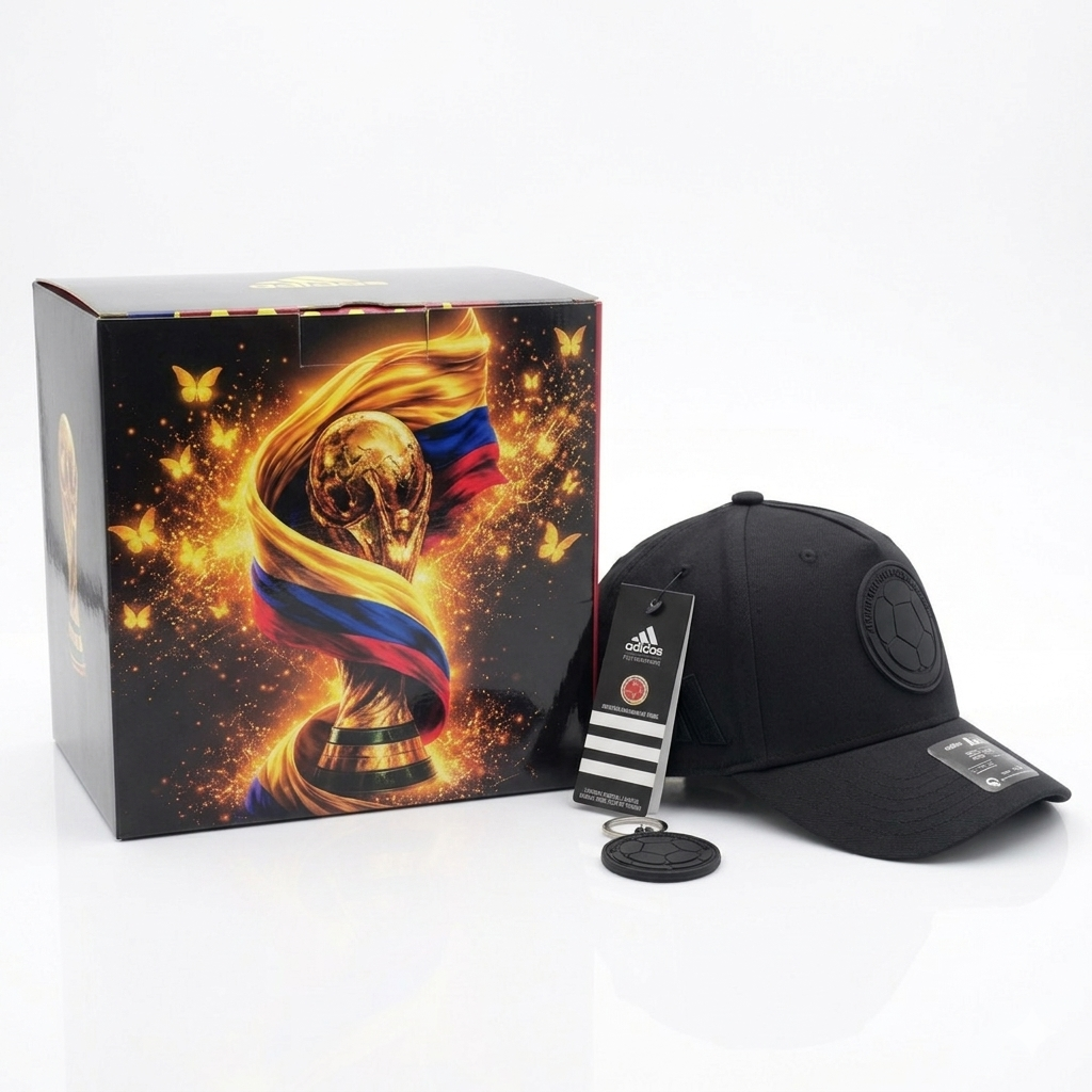 Gorra Negra Oficial Colombia | Adidas × Federación | Edición Mundial 2026