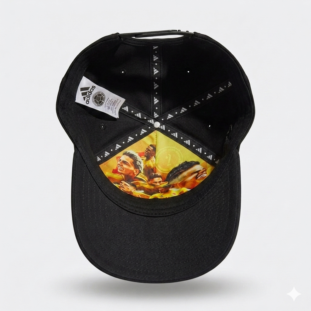 Gorra Negra Oficial Colombia | Adidas × Federación | Edición Mundial 2026